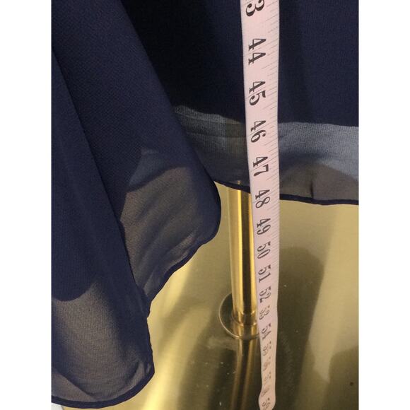 FORMAL 16 2X plus navy blue lace halter neck mother of bride midi dress NEW B46 - Picture 3 of 7